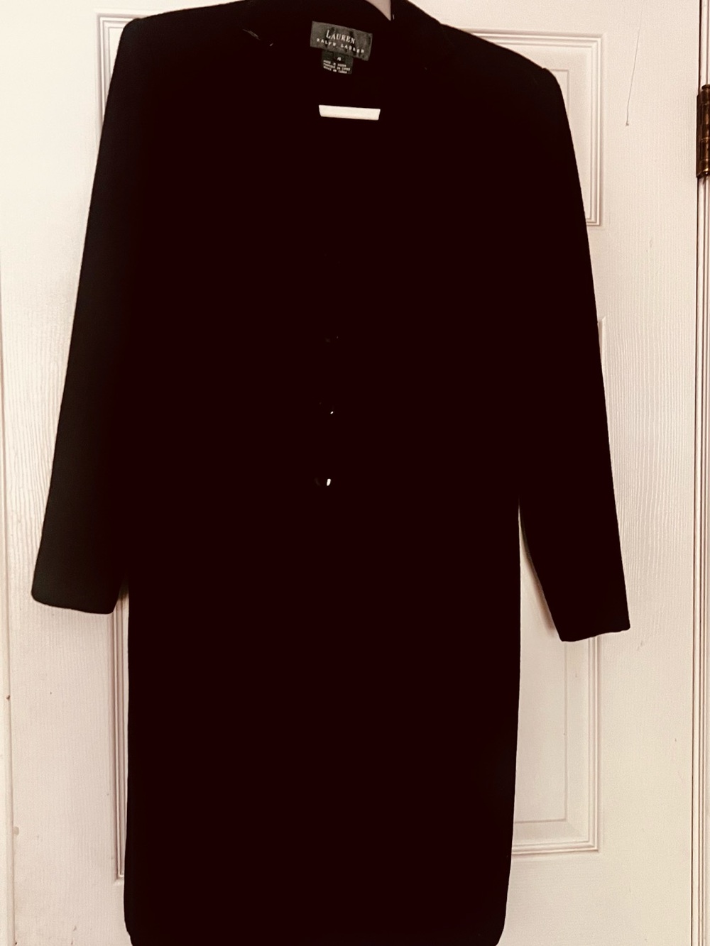 Ralph Lauren Black Long-Sleeve Shift Dress